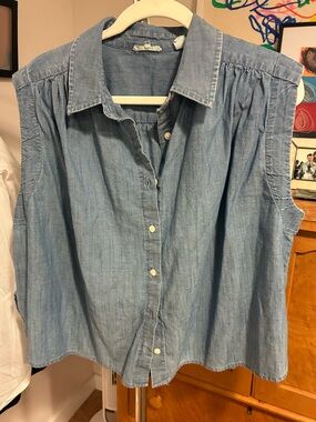 Levi’s Sleeveless Chambray Button-Front Top